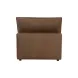 Cali Cognac Brown Leather Modular 120" Sofa