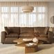 Cali Cognac Brown Leather Modular 120" Sofa