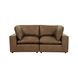 Cali Cognac Brown Leather Modular Loveseat