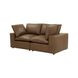 Cali Cognac Brown Leather Modular 80" Loveseat