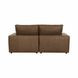 Cali Cognac Brown Leather Modular 80" Loveseat