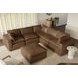 Cali Cognac Brown Leather Ottoman