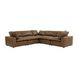 Cali Cognac Brown Leather Modular L-Sectional