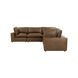 Cali Cognac Brown Leather Modular L-Sectional