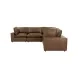 Cali Cognac Brown Leather Modular L-Sectional