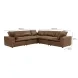Cali Cognac Brown Leather Modular Sectional