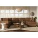 Cali Cognac Brown Leather Modular Large Chaise Sectional