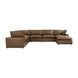 Cali Cognac Brown Leather Modular Large Chaise Sectional