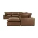 Cali Cognac Brown Leather Modular Large Chaise Sectional