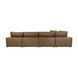 Cali Cognac Brown Leather Modular Large Chaise Sectional