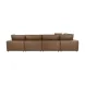 Cali Cognac Brown Leather Modular Large Chaise Sectional