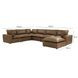 Cali Cognac Brown Leather Modular Large Chaise Sectional