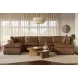 Cali Cognac Brown Leather Modular Sectional