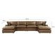 Cali Cognac Brown Leather Modular Sectional