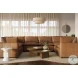 Cali Cognac Brown Leather Modular U-Sofa Sectional