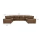 Cali Cognac Brown Leather Modular Sectional