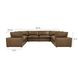 Cali Cognac Brown Leather Modular U-Sofa Sectional