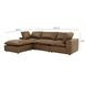 Cali Cognac Brown Leather Modular Sectional