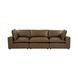Cali Cognac Brown Leather Modular Sofa