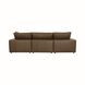 Cali Cognac Brown Leather Modular 120" Sofa