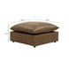 Cali Cognac Brown Leather Ottoman