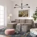 Willow Taupe Velvet Modular Sectional