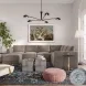 Willow Taupe Velvet Modular Large Chaise Sectional
