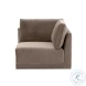 Willow Taupe Velvet Modular LAF Sectional
