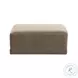Willow Taupe Velvet Ottoman