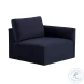 Willow Navy Velvet Modular LAF Sectional