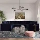 Willow Navy Velvet Modular Large U Sectional