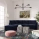 Willow Navy Velvet Modular LAF Sectional