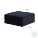 Willow Navy Velvet Ottoman