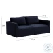 Willow Navy Velvet Modular Loveseat