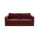 Willow Berry Red Velvet Modular 74" Loveseat