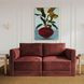 Willow Berry Red Velvet Modular 74" Loveseat