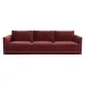 Willow Berry Red Velvet Modular 104" Sofa