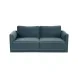 Willow Misty Blue Velvet Modular 74" Loveseat