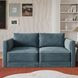 Willow Misty Blue Velvet Modular 74" Loveseat