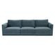Willow Misty Blue Velvet Modular 104" Sofa