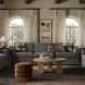 Catarina Gray Performance Fabric 106" Sofa