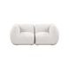 Arezza Stone White Basketweave Modular Loveseat