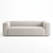 Aurora Pebble Beige Heavy Basketweave Sofa