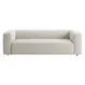 Aurora Pebble Beige Heavy Basketweave 90" Sofa
