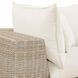 Cali Natural Performance Fabric & Natural Wicker 80" Modular Outdoor Loveseat