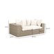 Cali Natural Performance Fabric & Natural Wicker 80" Modular Outdoor Loveseat