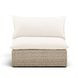 Cali Natural Performance Fabric & Natural Wicker 121" Modular Outdoor Sofa