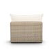 Cali Natural Performance Fabric & Natural Wicker 121" Modular Outdoor Sofa