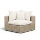 Cali Natural Performance Fabric & Natural Wicker 121" Modular Outdoor Sofa