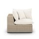 Cali Natural Performance Fabric & Natural Wicker 121" Modular Outdoor Sofa